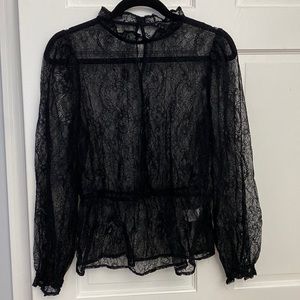 Banana Republic sheer lace top